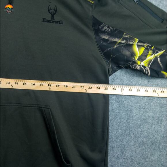 Huntworth Pullover Hoodie Green Long Sleeve Pockets Men's Size 2XL - Picture 6 of 16